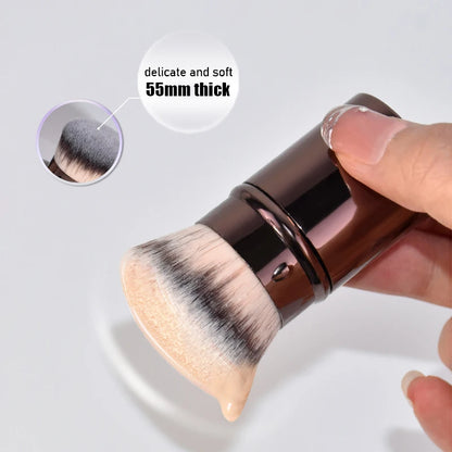Pinceau Kabuki Rétractable – Blush, Poudre & Fond de Teint Voyage