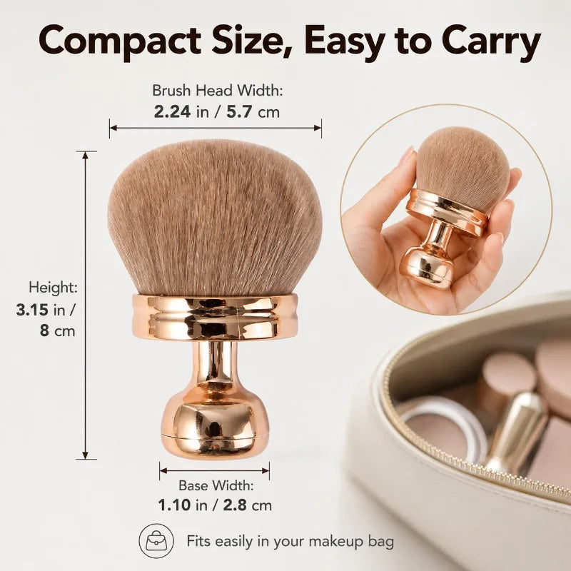 Pinceau Kabuki Tête Champignon – Poudre, Blush & Fond de Teint