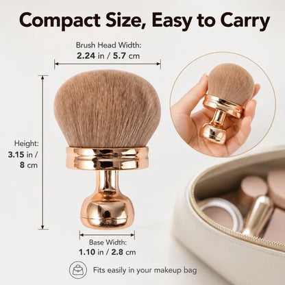 Pinceau Kabuki Tête Champignon – Poudre, Blush & Fond de Teint