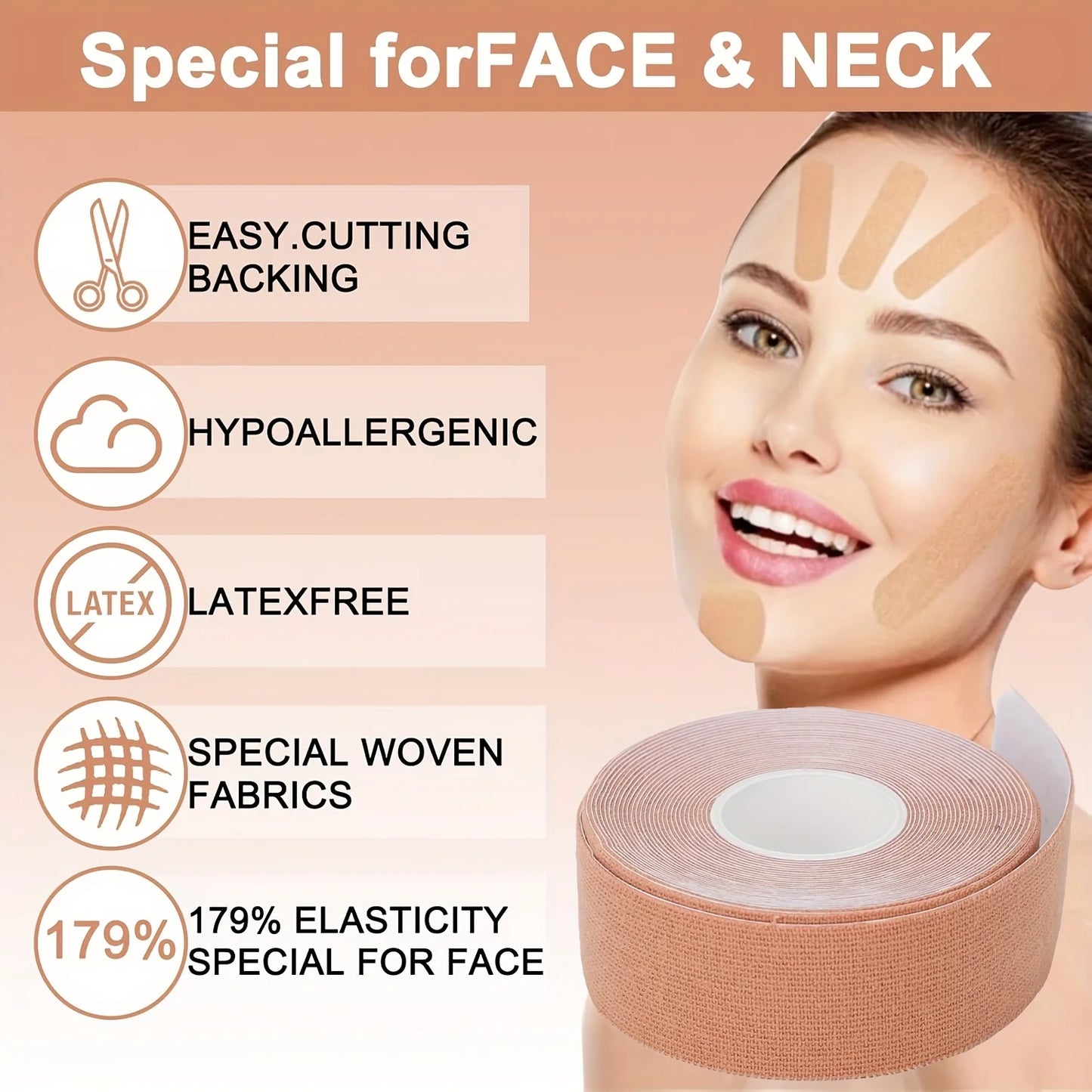 Ruban Myofascial Lift Visage – Réduction Rides & Soutien Musculaire