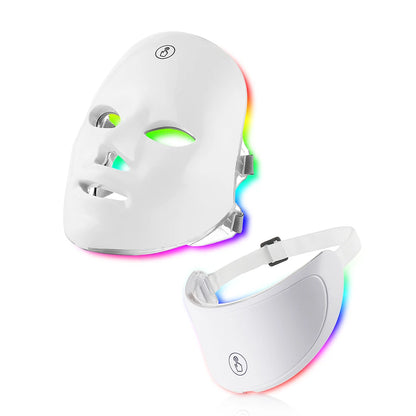 Masque LED Visage & Cou 7 Couleurs – Photothérapie Soin Peau