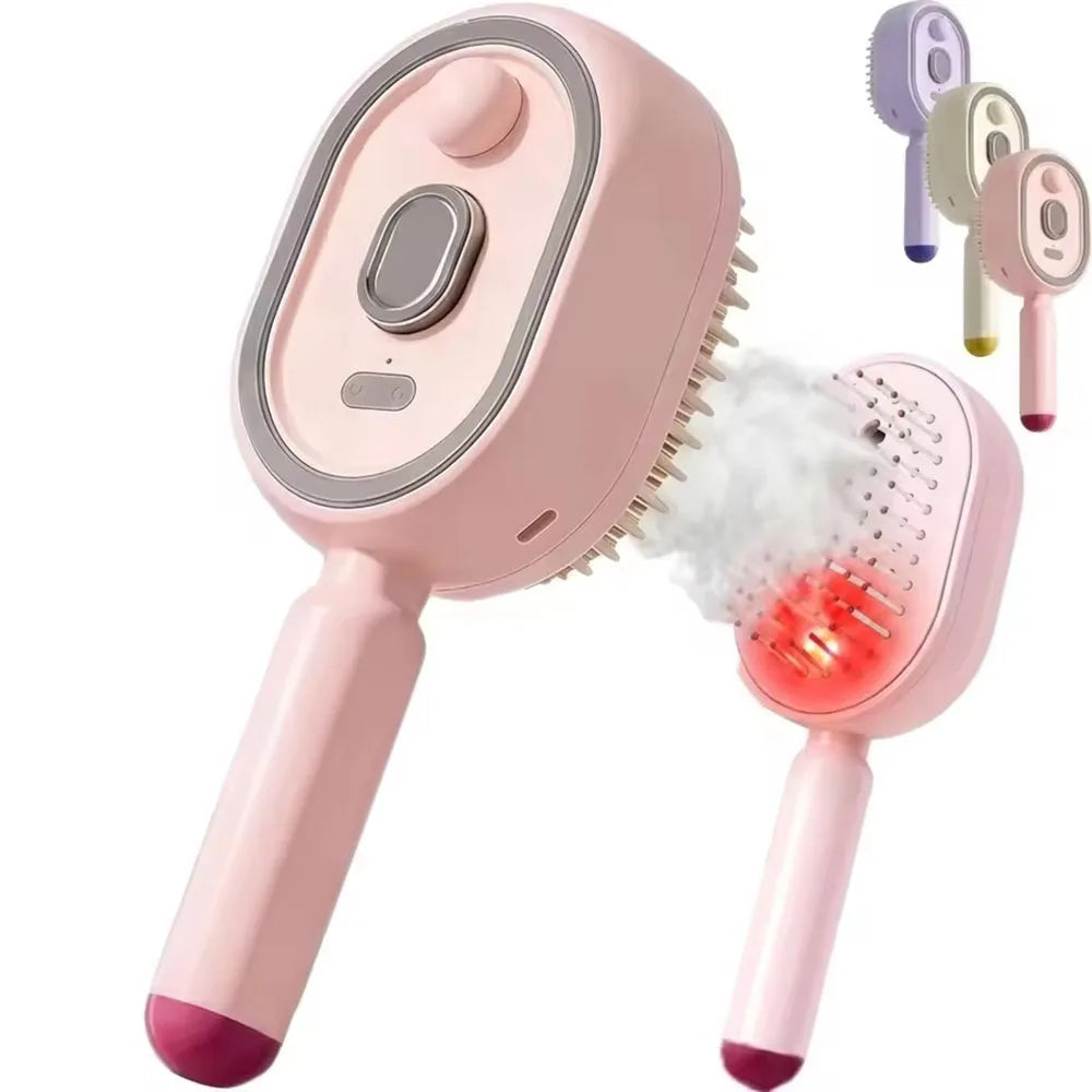 Brosse Lissante Vapeur Rechargeable USB-C – Cheveux Longs & Courts