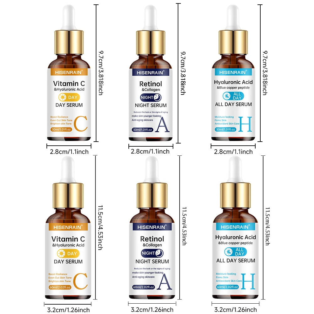 Duo Sérum Vitamine C + Rétinol + Acide Hyaluronique – Anti-Âge & Éclat