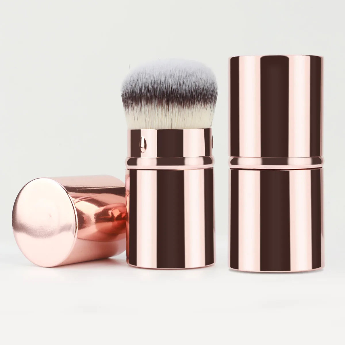 Pinceau Fond de Teint Rétractable – Liquide, Crème & Poudre