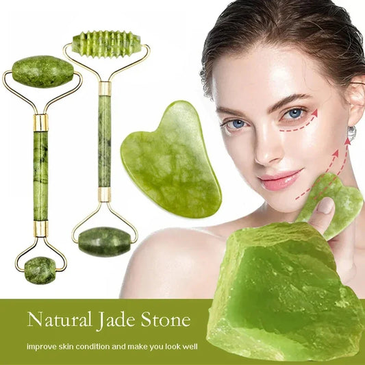 Set Gua Sha & Rouleau Jade – Massage Visage & Corps SPA