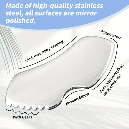 Gua Sha Acier Inoxydable – Sculpture Mâchoire & Massage Visage Corps