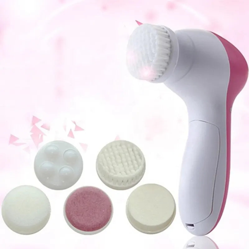 Brosse Nettoyante Électrique 5-en-1 – Spa & Anti-Points Noirs