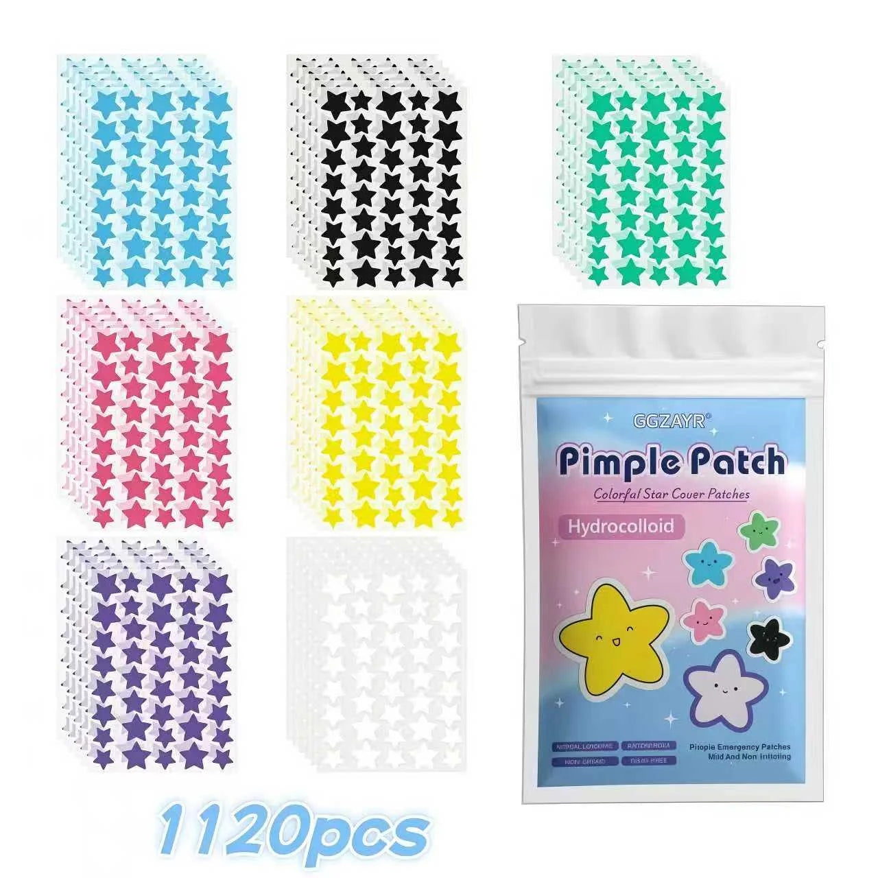 Patchs Anti-Boutons Étoiles — Soin Invisible & Fun