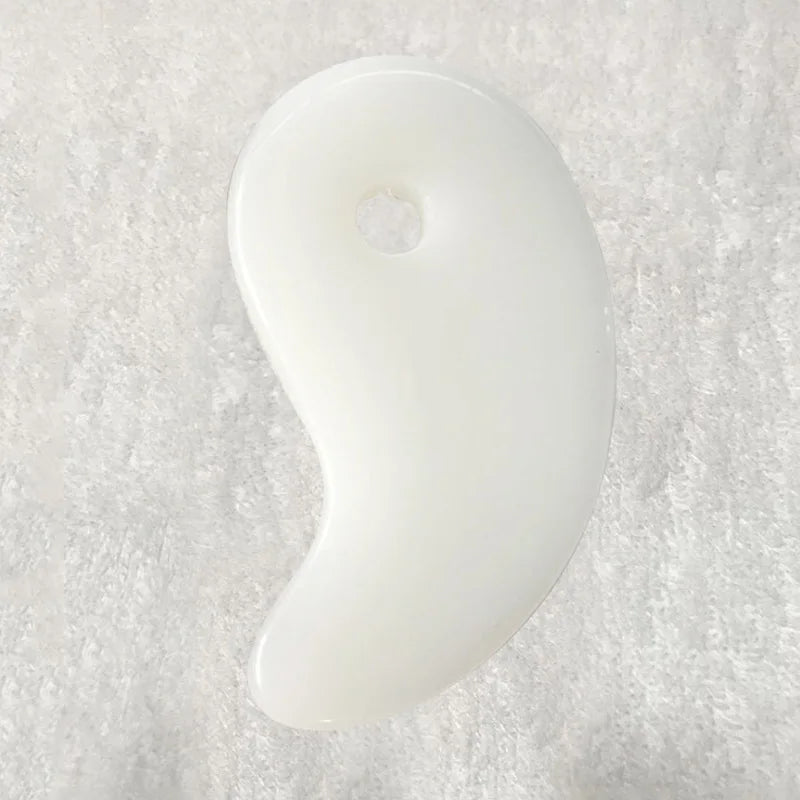 Planche Gua Sha Résine Jade Rose – Masseur Visage, Cou & Corps