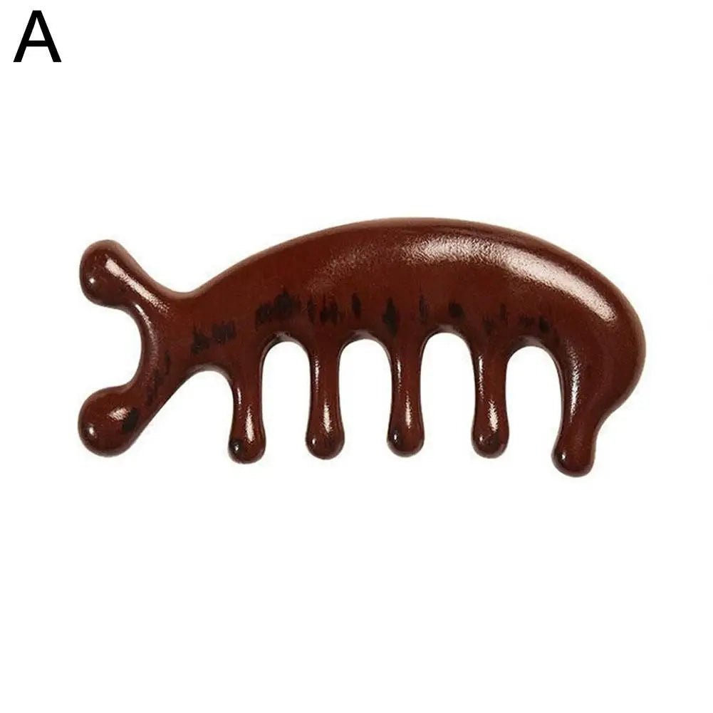 Peigne Gua Sha Naturel – Massage Cuir Chevelu, Visage & Corps