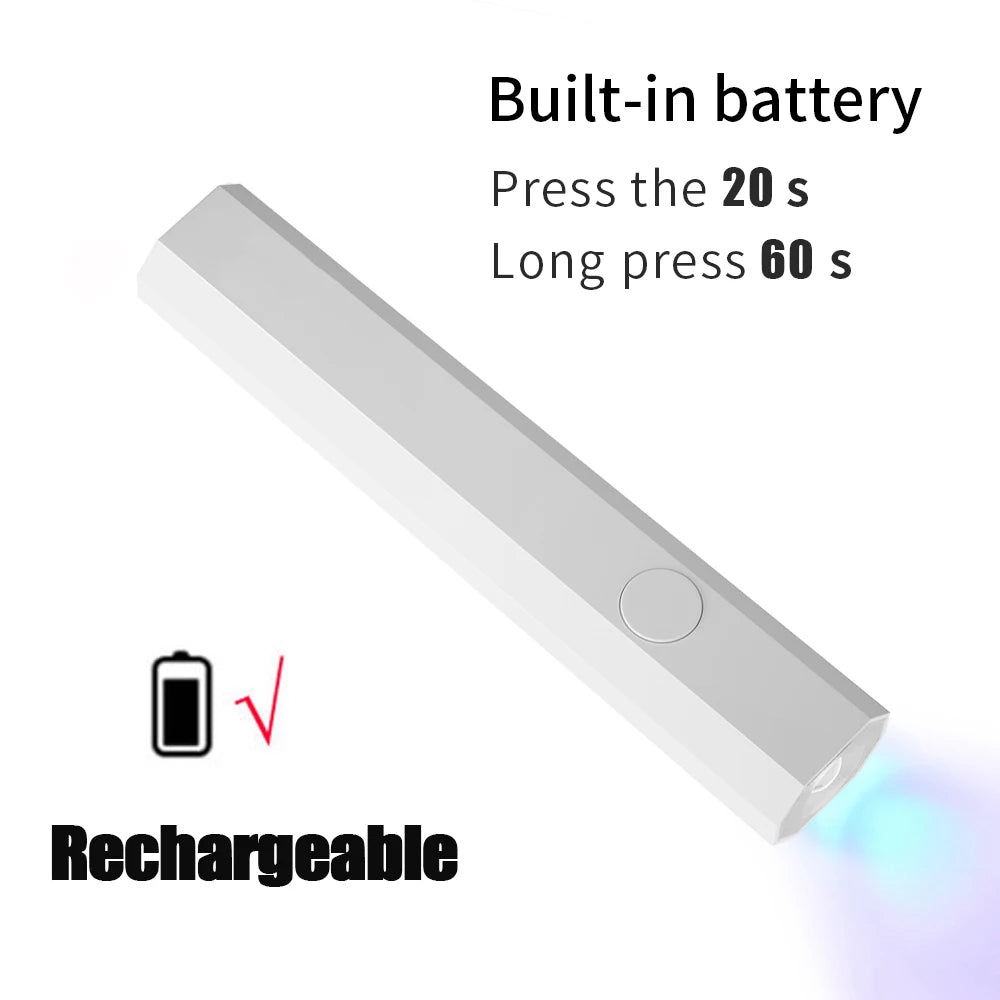 Lampe UV LED Ongles Portable Rechargeable – Sèche Gel & Vernis Semi-Permanent