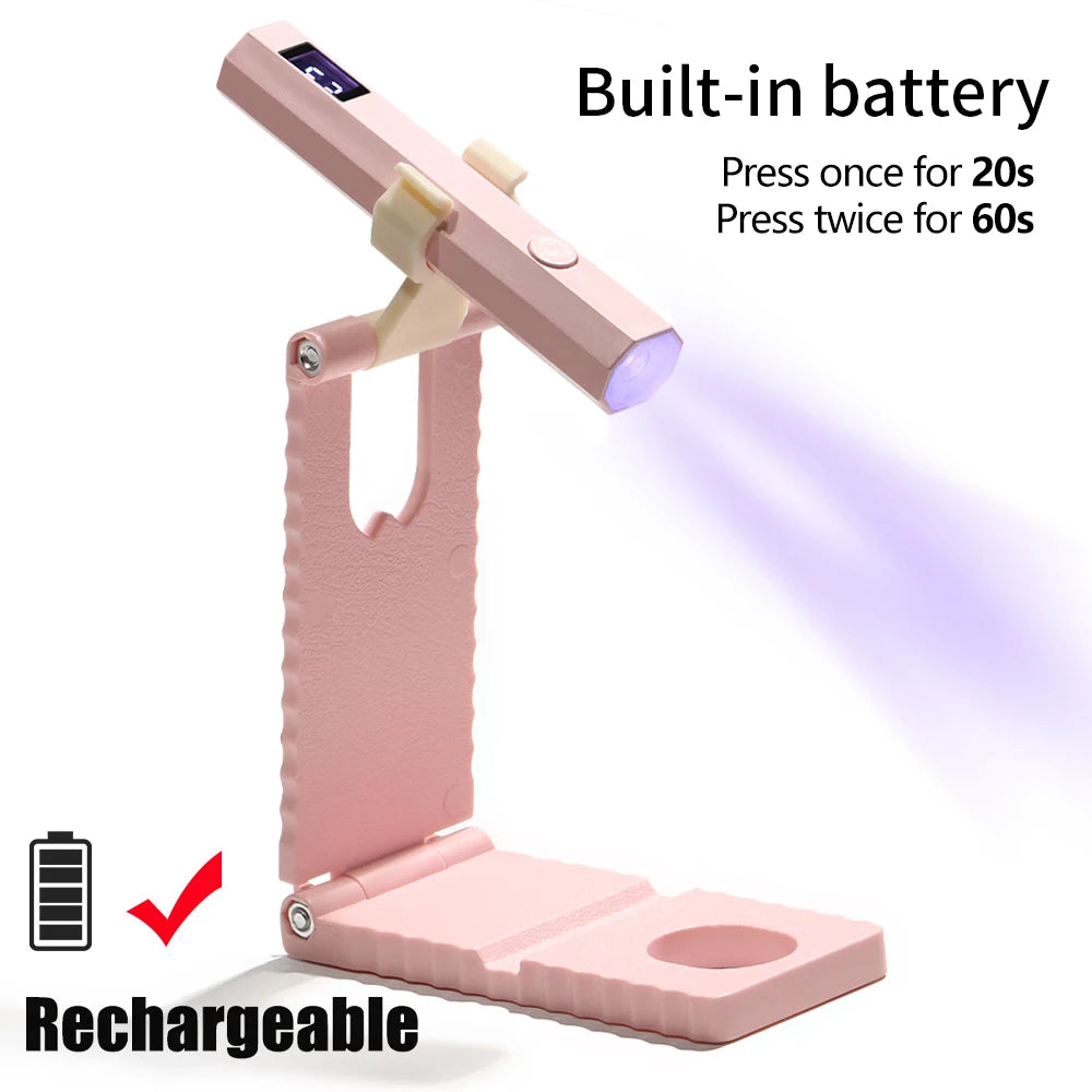 Lampe UV LED Ongles Portable Rechargeable – Sèche Gel & Vernis Semi-Permanent