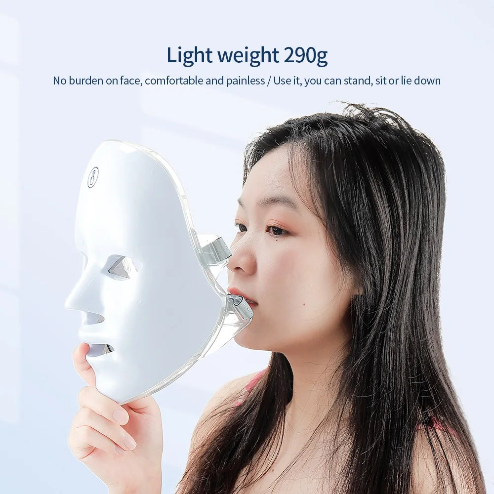 Masque LED Visage 7 Couleurs – Anti-Rides & Éclat Professionnel