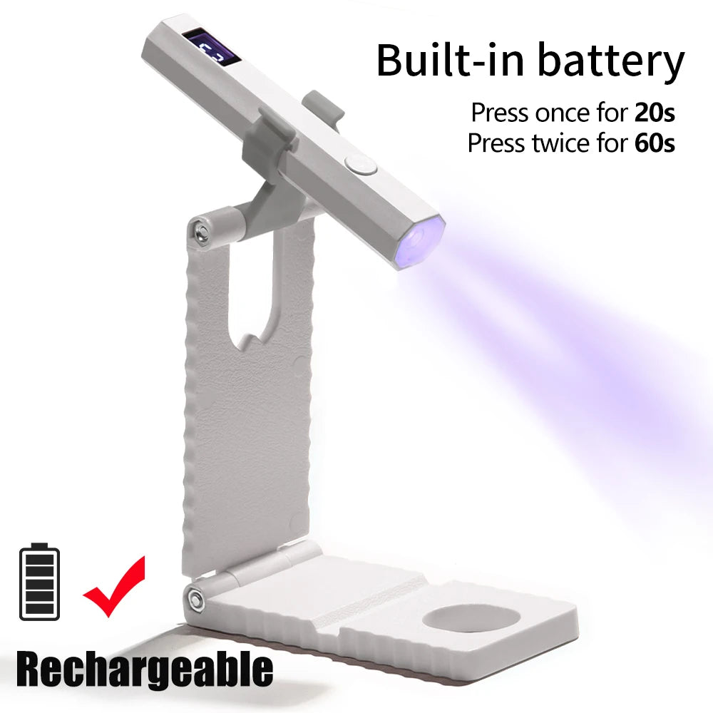 Lampe UV LED Ongles Portable Rechargeable – Sèche Gel & Vernis Semi-Permanent