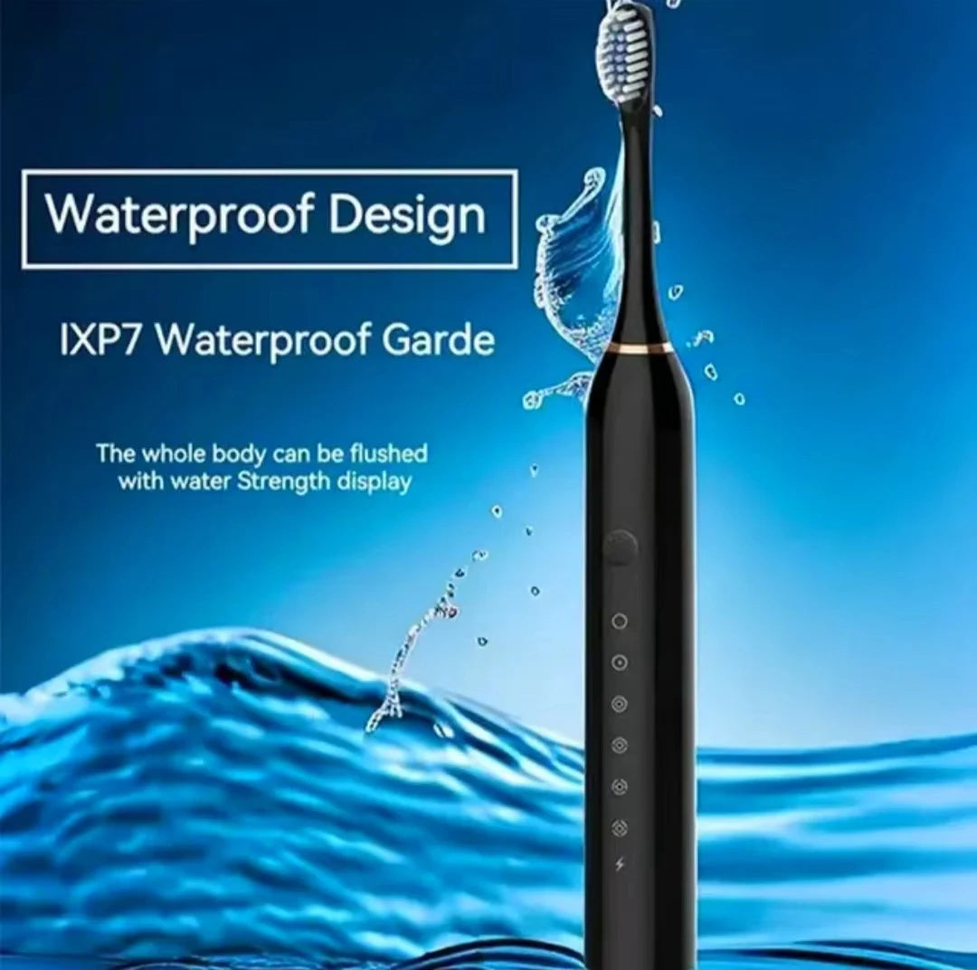 Brosse à Dents Électrique Sonique – IPX7, USB, 6 Modes Nettoyage