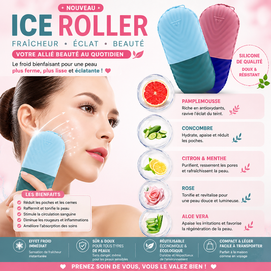 Moule Glaçon Massage Visage – Soin Raffermissant & Anti-Rougeurs